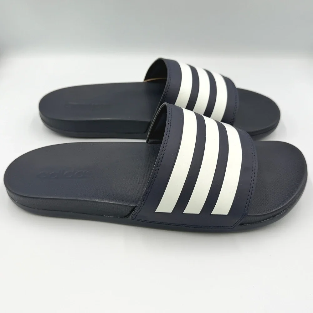 Adidas Adilette Comfort Slides Mens 11 Womens 12 Navy Blue GZ5892 Sandals *NEW*